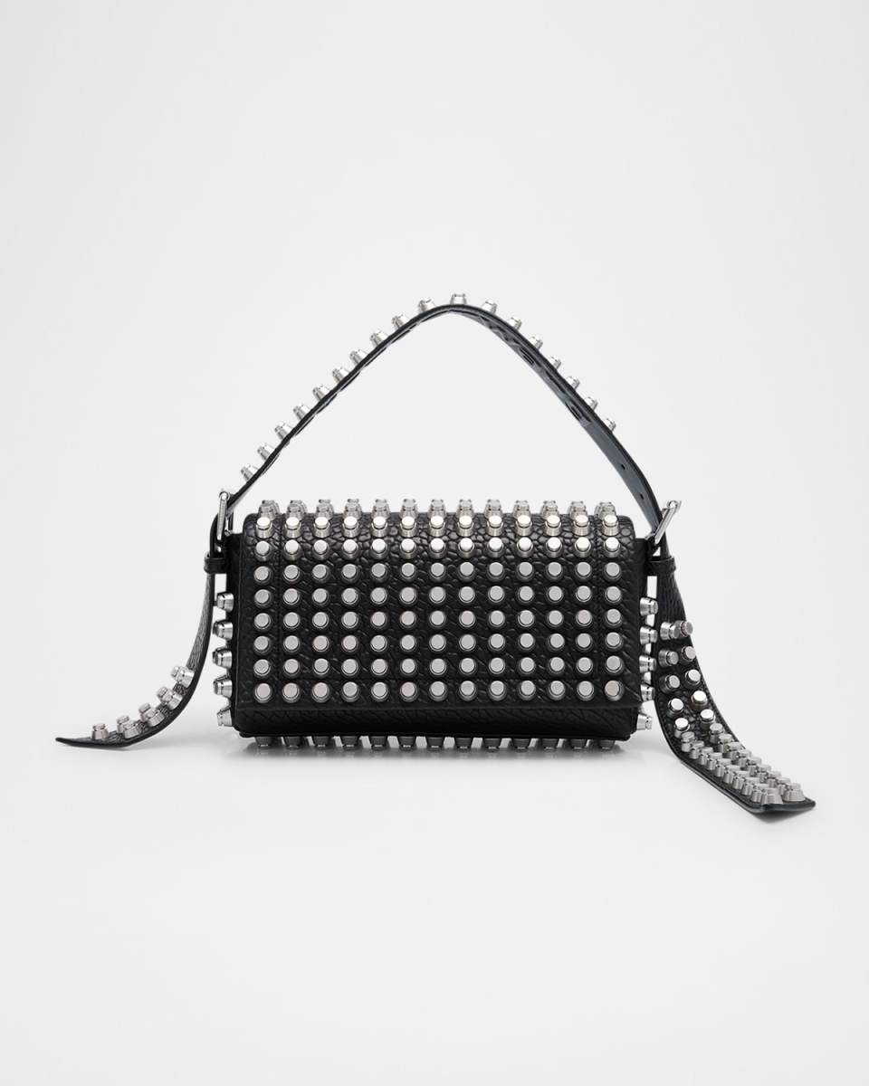 Ricco Medium Stud Leather Shoulder Bag